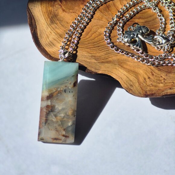 Ocean Picture Stone Necklace - Picture 4 of 8